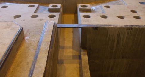 Concrete machine foundations and plinths